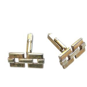 Swank vintage gold tone chain link cuff links